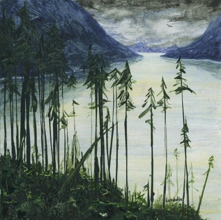 a highland loch, viewed from the train