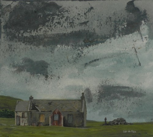 deserted cottage, at sanna