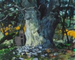 blackbird & wren by the aged beech